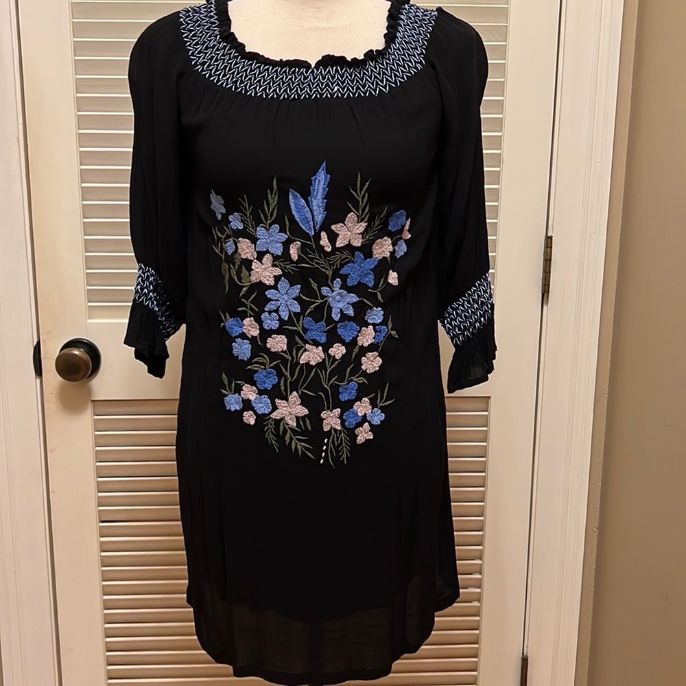 37. Willow & Clay Black Embroidered Dress